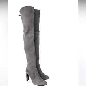 Stuart Weitzman Highland Boots (gray suede)